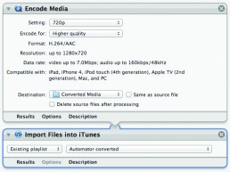 Automator encode